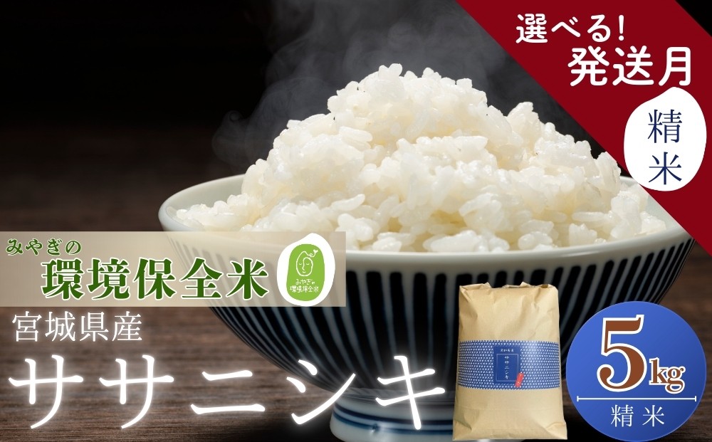 
            【2025年10月発送】 【令和7年産】【新米】【選べる！発送月】 宮城県産ササニシキ（ 精米 ）5kg 環境保全米 単一原料米 米 ささにしき ササニシキ JAいしのまき 宮城県産 東松島市 米 精米 白米 お米 こめ 5kg JAいしのまき オンラインワンストップ 自治体マイページ
          