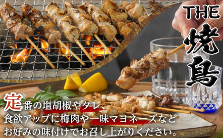 串打ち職人の若鶏焼鳥6種盛(32本)_AA-1417_(都城市) 焼鳥串 生冷凍串 冷凍生肉 モモ ムネ ささみ 鶏皮 肩肉 鶏レバー 6種 32本入り BBQ