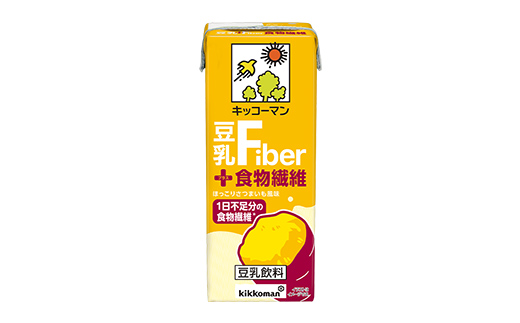 【新発売】キッコーマン 豆乳＋食物繊維 【合計200ml×54本】 ／ 豆乳飲料 ソイミルク 健康 さつまいも風味 ファイバー プラス 豆乳 大豆 パック セット 定番 おやつ 人気 飲み切り おすす