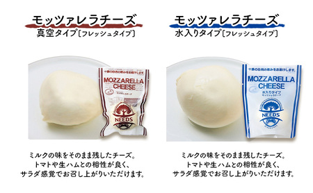 十勝 幕別 モッツァレラチーズ 真空タイプ100g 水入りタイプ100g(各2個) チーズ