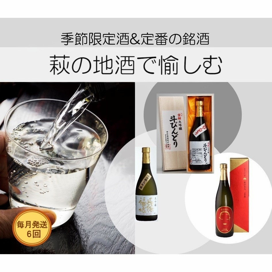 
            大人気・東洋美人壱番纏も含む！／萩の地酒定期便　毎月発送・6回コース　｜HG0T0034-B
          