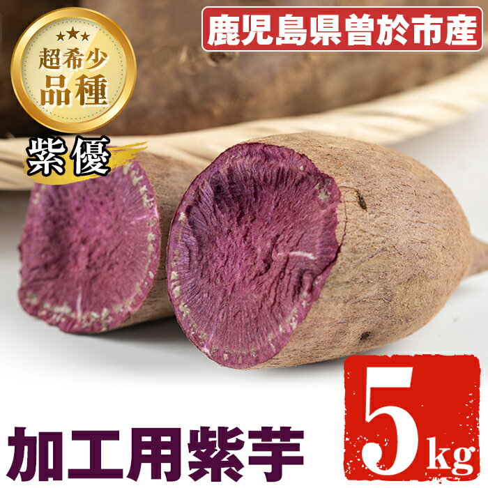 【ふるさと納税】【数量限定】紫芋 加工用さつまいも紫優(5kg) いも 芋 さつまいも 薩摩いも サツマイモ ムラサキマサリ ムラサキイモ 紫芋 紫優 お菓子【瀬崎農園】