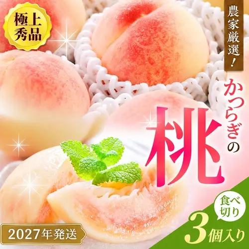 桃 和歌山の桃 3玉 【2027年6月20頃～順次出荷予定】（お届け日指定不可）/もも【kgr002】