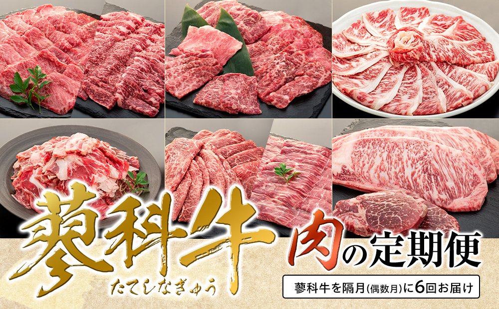 肉の定期便　蓼科牛6回お届け