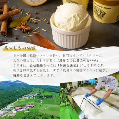 【ふるなびWEEK対象】長門牧場アイスクリーム10個プレミアムセットCA-1　白い食べ比べセット（プレミアムフレーバー「ミルク＆バター」、バニラ各5個）