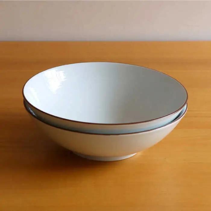 【白山陶器】【定番のシリーズ】白磁千段8寸平鉢 2ピースセット 食器 皿 【波佐見焼】[TA114] 波佐見焼