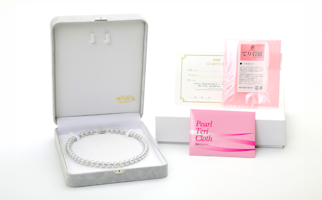 あこや真珠 (9.5−10mm珠、グレー系) ネックレス ／ ジュエリー アクセサリー パール  長崎県 長崎市