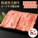 【ふるさと納税】特選 黒毛和牛 すき焼き用ロース 合計5kg （500g×10パック） 肉 お肉 和牛 牛肉 ロース すき焼き 薄切り スライス 冷凍 鹿児島県産 九州産 国産 送料無料 Z-23