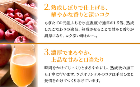 元祖ふじ100% 無添加生搾りジュース FUJI ORIGINAL 1000ml×6本_飲料・ドリンク りんごジュース 果汁飲料 林檎ジュース アップルジュース リンゴジュース_【配送不可地域：離島・