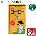 【ふるさと納税】【定期便】【3ヶ月毎4回】コーヒー 250ml 24本 計96本（24本×4回） コーヒー牛乳 カフェオレ 珈琲 らくのうマザーズ 薫るエスプレッソ ドリンク 紙パック 熊本県産 国産 九州 熊本県 菊池市 送料無料