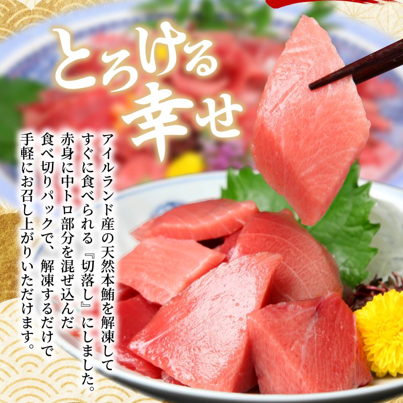 高豊丸 天然本マグロ 赤身 中とろ 切り落とし 300g (100g×3パック) | マグロ 刺身 刺し身 魚 惣菜 海鮮丼 魚介類 食べきりサイズ 小分け 冷凍 訳あり 不揃い 傷 規格外 