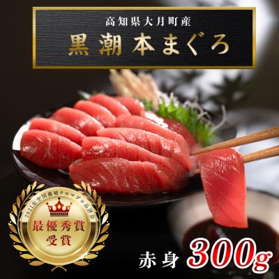 ふるさと納税 大月町 【高知県産 養殖本マグロ】赤身 300g 黒潮本まぐろ 刺身用 小分け柵 急速冷凍 最優秀賞受賞