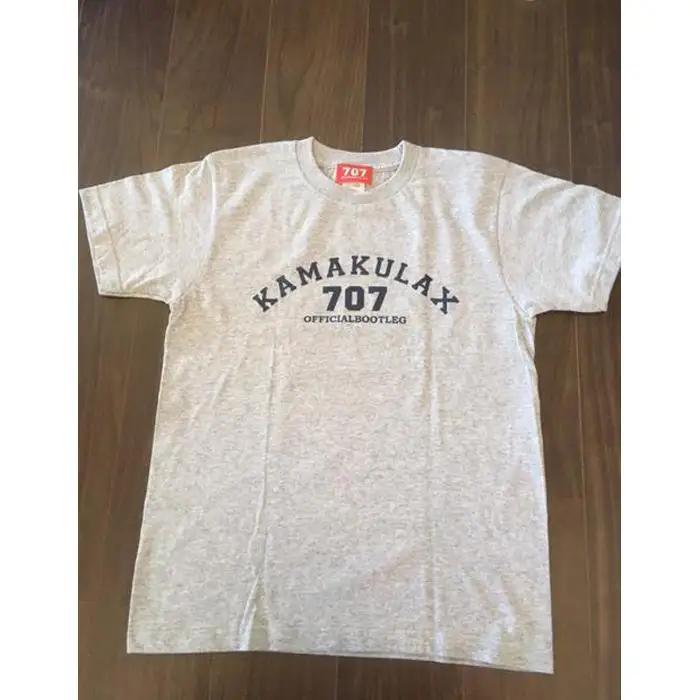 鎌倉ブランドの老舗「KAMAKULAX」の定番オリジナルALL LOGO Ｔシャツ【杢グレー】Sサイズ