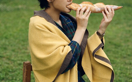 ストール CLEMATIS 接結カラフルストール ( たたきポケット・イエロー・Fサイズ ) | レディース メンズ おしゃれ シンプル マフラー 秋冬 秋 冬 プレゼント ギフト 新潟県 五泉市 株