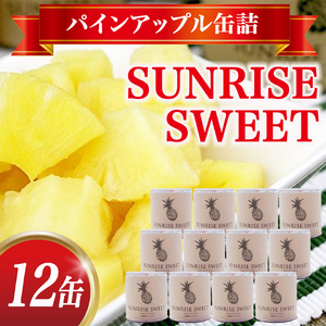 パインアップル缶詰 12缶セット【SUNRISE SWEET】 パイン パイナップル