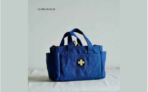 木の庄帆布 ミルクトートラウンドバッグ#25 MARIN BLUE / BLACK