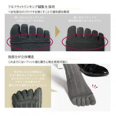 ふるさと納税 葛城市 セレクトソックス 5本指 ストライプ 4色組 メンズ靴下 ビジネスシーンやカジュアルシーンにも |  | 02