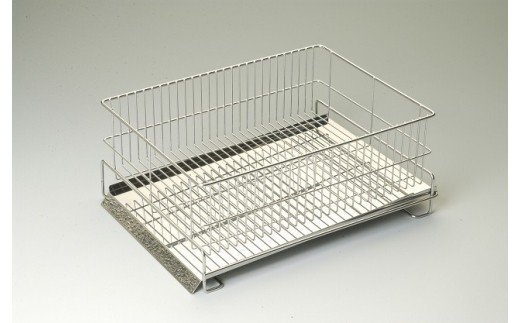 【ふるさと納税】ステンレス水切りラック レギュラー横型【 水切りカゴ 水切りラック ステンレス キッチン キッチン用品 燕三条 新潟県 燕市 】