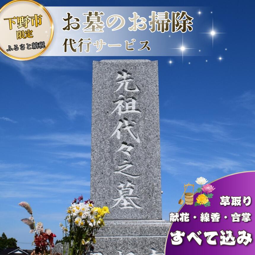 【ふるさと納税】ふるさとのお墓 心を込めてお掃除します | お墓参り 代行 清掃 サービス 掃除 お掃除代行 代行サービス お墓参り代行 栃木県 しもつけ市 下野市