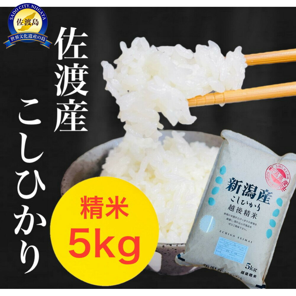 【ふるさと納税】佐渡地区産コシヒカリ 5kg | お米 こめ 白米 食品 人気 おすすめ 送料無料