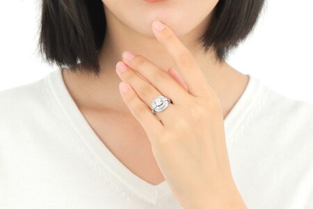 【一点もの】ダイヤモンド（1.100ct）K18WGリング　R69　K05100-H