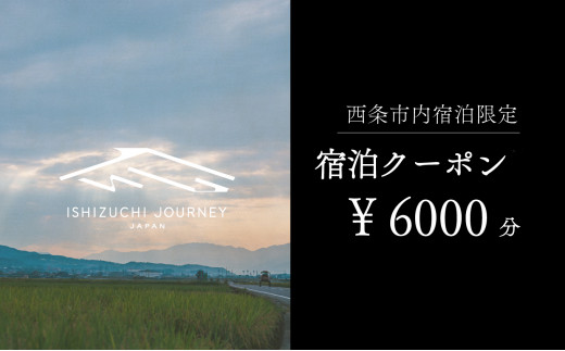 ～ISHIZUCHI JOURNEY～西条市内宿泊クーポン（6,000円分）
