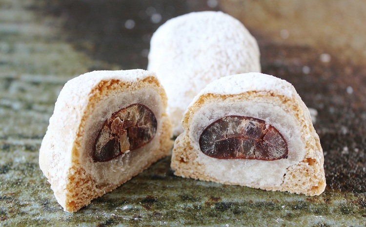京丹波 銘菓 麦こまち 10個入り （ 栗 饅頭 まんじゅう 和菓子 白あん 和知 老舗 七福堂 ）