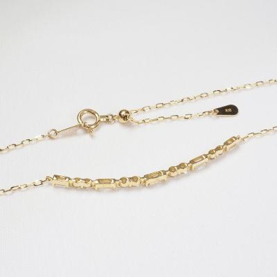 ふるさと納税 甲府市 K18YG 0.50ct　バゲット&ラウンドダイヤモンドラインネックレス　P2428 |  | 02