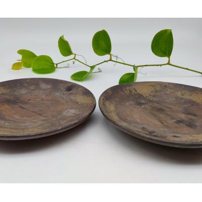 ふるさと納税 備前市 備前焼皿　2枚セット(登り窯)
