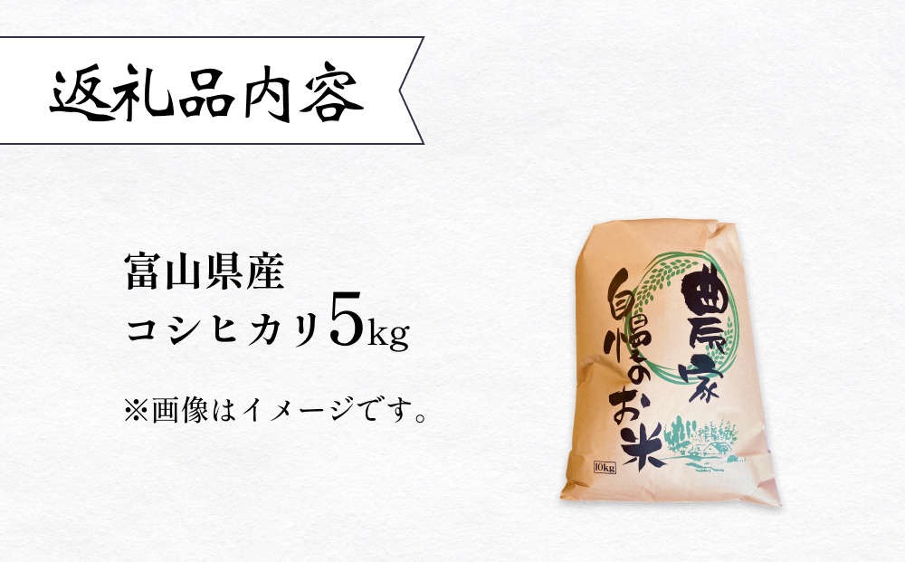 令和7年産 富山県産コシヒカリ 5kg　恋米（ここまい） 天風