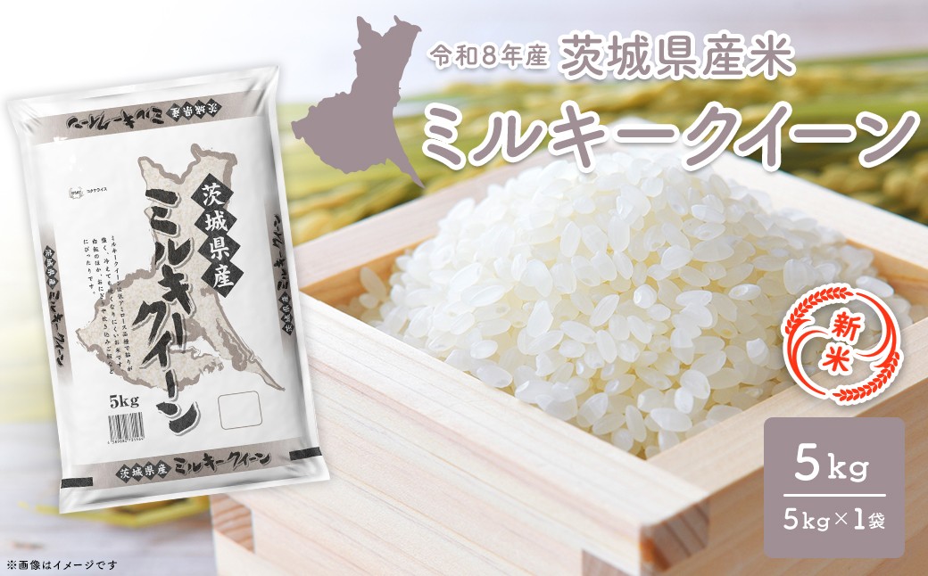 
                  【新米/白米】ミルキークイーン 5kg〈令和8年10月内発送〉 茨城県産 少量 人気 米 【令和8年産/白米】新米 茨城県 境町 K2660
                