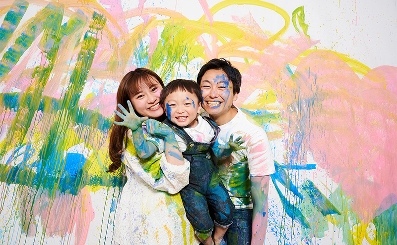 ウォールペイントフォト 写真撮影 ペイントフォト 体験 アート 絵の具 ウォールペイント 非日常 記念日 大田区 東京都