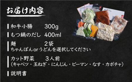 新元祖味噌もつ鍋 2-3人前 セット ( ちゃんぽん or うどん + 野菜 ) 国産牛 もつ もつ鍋 ホルモン [VAH027]