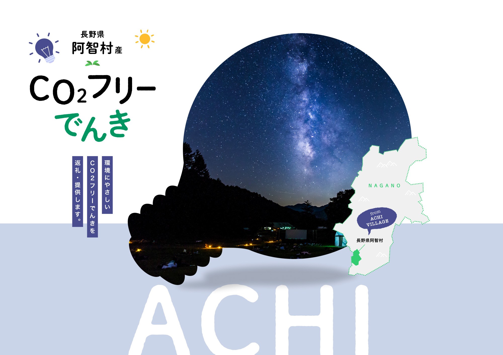 
                  【2026年７月21日以降受付一時停止予定】阿智村産CO2フリーでんき 100,000 円コース（注：お申込み前に申込条件を必ずご確認ください）
                