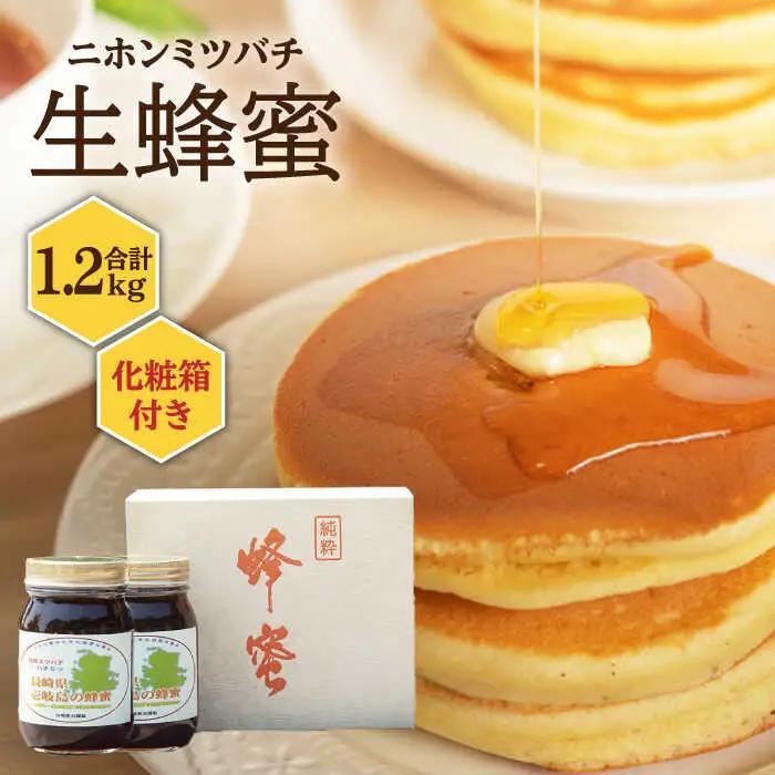 ニホンミツバチ 生蜂蜜 600g×2（化粧箱付き） [JCL006]  ハチミツ 蜂蜜