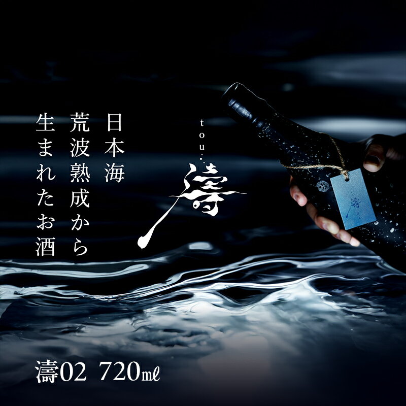【ふるさと納税】【限定醸造】日本海の荒波が育んだ 海底熟成日本酒「濤〈TOU〉 02」（720ml）お酒 15度 希少品 限定シリアルあり 【チタン製おちょこ付】