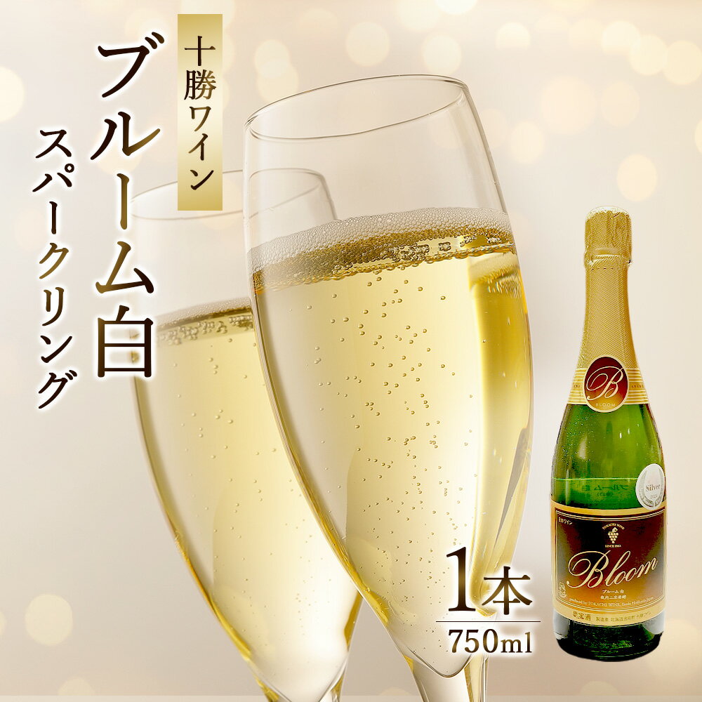 【ふるさと納税】北海道 十勝ワイン ブルーム 白1本 北海道 スパークリング 瓶内二次発酵 スパークリングワイン ふるさと納税 送料無料 辛口