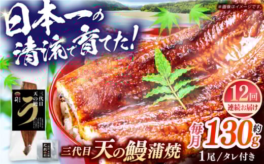 【12回定期便】土佐料理司 三代目天の鰻蒲焼1尾セット (高知市春野町産) 【株式会社土佐料理司】 [ATAD058]　うなぎ 鰻 ウナギ  国産 うなぎ蒲焼 高知 うな重 うな丼 ひつまぶし 鰻蒲焼き