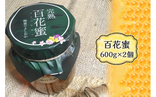 
完熟純粋 ハチミツ 百花蜜 600g×2個｜広島県産 はちみつ 蜂蜜 国産 [1444]
