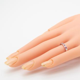 ルビー 一文字 リング 0.15ct SV925 （11477）