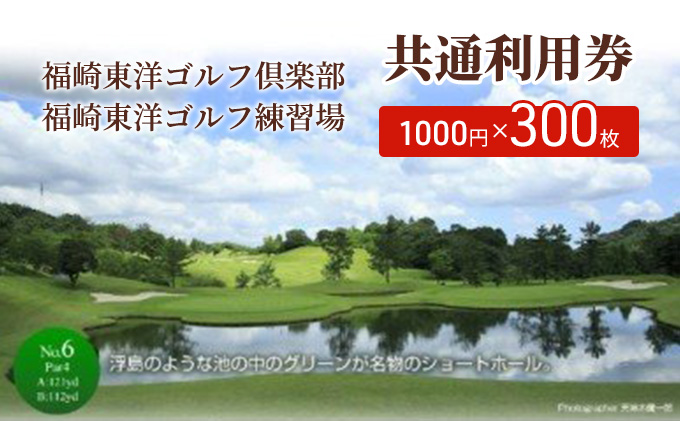 福崎東洋ゴルフ倶楽部・福崎東洋ゴルフ練習場 共通利用券 1000円×300枚