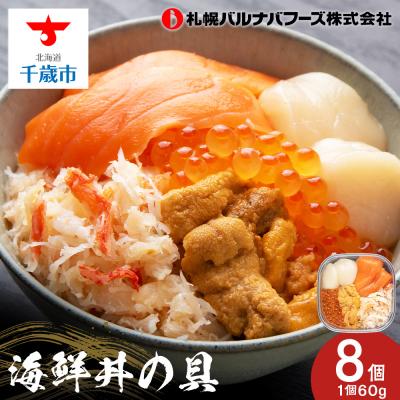 ふるさと納税 千歳市 海鮮丼 具 60g×8 丼ぶり 刺身 海鮮セット 【北海道】【札幌バルナバフーズ】