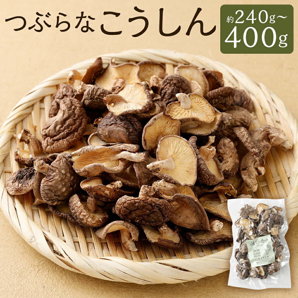 【ふるさと納税】原木栽培椎茸 つぶらなこうしん 選べる容量 ( 約240g / 約400g ) 1袋80g しいたけ シイタケ きのこ お取り寄せ 国産 浅香椎茸園 熊本県 人吉市