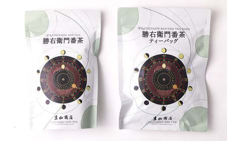 立山商店 勝右衛門 番茶 ＆ オリジナル エコバッグ (緑) 玉緑茶 ティーバッグ