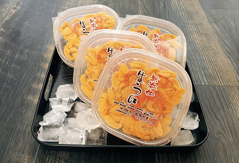 無添加エゾバフンウニ塩水パック80～90g×4P[11月下旬以降発送] D-91002