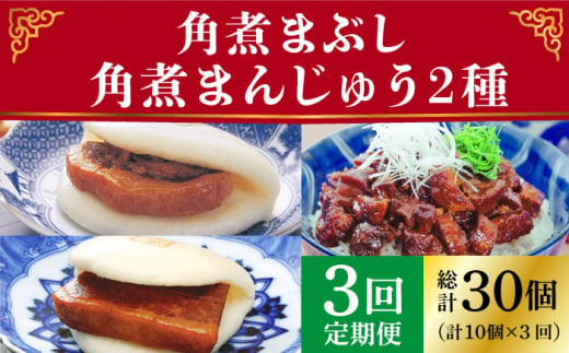 【3回定期便】＜月替り！＞ 長崎角煮まんじゅう＋大とろ角煮まんじゅう（各5個）・長崎角煮まんじゅう＋角煮まぶし（各5個）角煮  ≪小値賀町≫ 【岩崎本舗】 [DBG071]