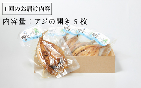 【全12回定期便】 骨まで食べられる アジの開き [JBD020] アジ