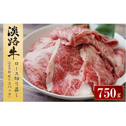 淡路牛 ロース切り落し 750g（250ｇ×3パック）　　[切落し 切り落し ロース きりおとし すき焼き 国産 切り落とし 牛肉 切り落とし 切り落とし 切り落とし]