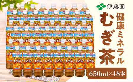 伊藤園 健康ミネラル麦茶 650ml × 24本 2ケース 【 お茶 麦茶 むぎ茶 ドリンク ドリンクお茶 ペットボトル ペットボトルお茶 箱 和歌山県 海南市 】