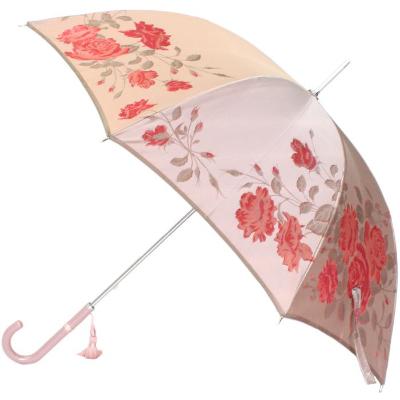 ふるさと納税 富士河口湖町 槙田商店【晴雨兼用】長傘 ”絵おり”  薔薇